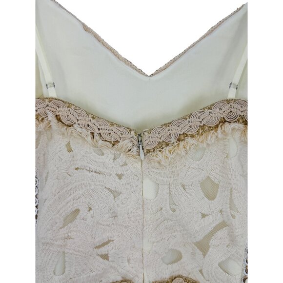 NWT Free People Ixiah Liminal Ivory Lace Ruffle Mini Dress | Grunge Fairycore 6 - Picture 13 of 16